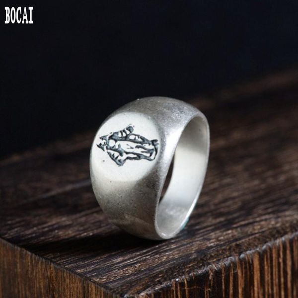 

cluster rings 100% real s990 full silver matte craft christian virgin mary like ring for men and women thai adjustable, Golden;silver
