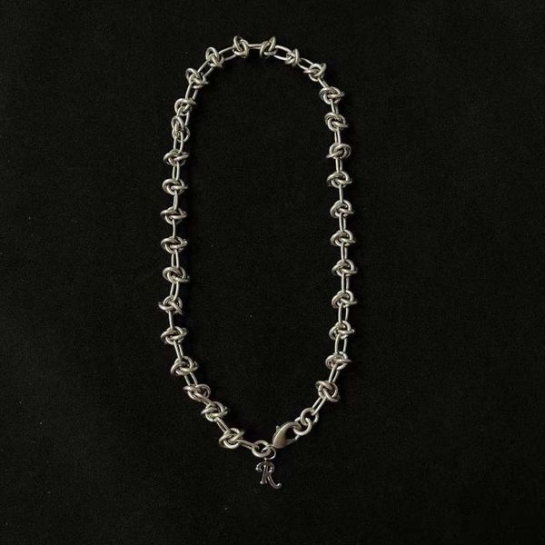 

chains pair bracelet retro high street chic cool metal necklace, Silver