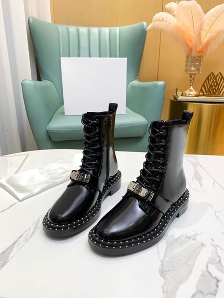 

womens designer boots mens half martin sequined designers women shoes fashion man zip knight ankle buckle leather size35-41, Black