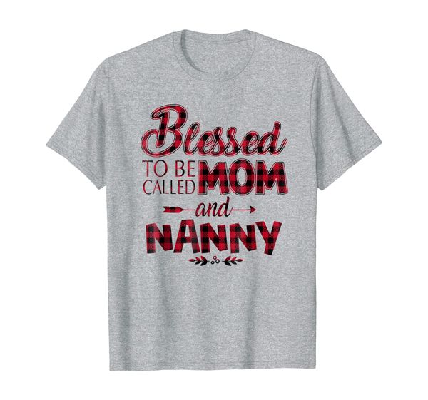 

blessed to be called mom and nanny caro - tshirt, White;black