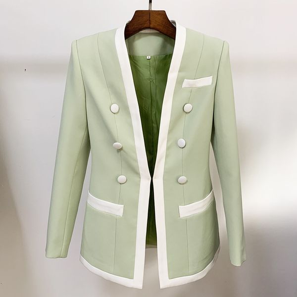 

halinfer 2021 new fashion long green pink girl party stylish blazer 2o7x, Black;brown