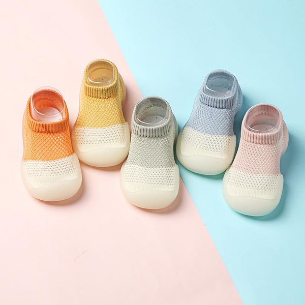 

first walkers toddler shoes breathable baby children's soft-soled non-slip floor hole shoe socks ice silk thin mesh