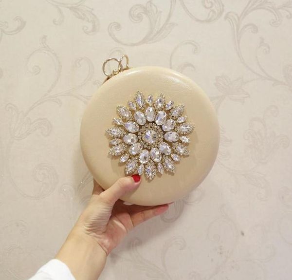 

HBP Golden Diamond Evening Chic Pearl Round Shoulder Bags for Women 2020 New Handbags Wedding Party Clutch Purse A0017, Pink
