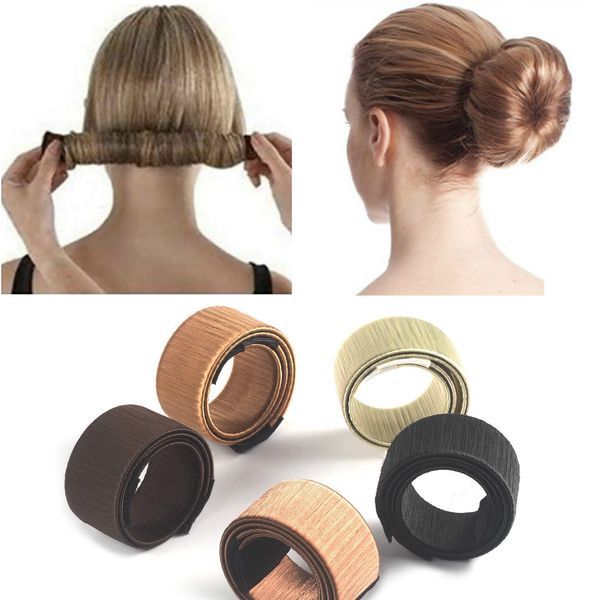 

6colors diy tool hair accessories synthetic wig donuts bud head band ball french twist magic bun maker sweet braider