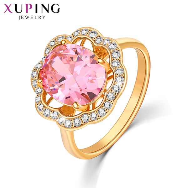 

xuping jewelry fashion promotion gold plated charm ring for women in lower price 13147 220217, Slivery;golden