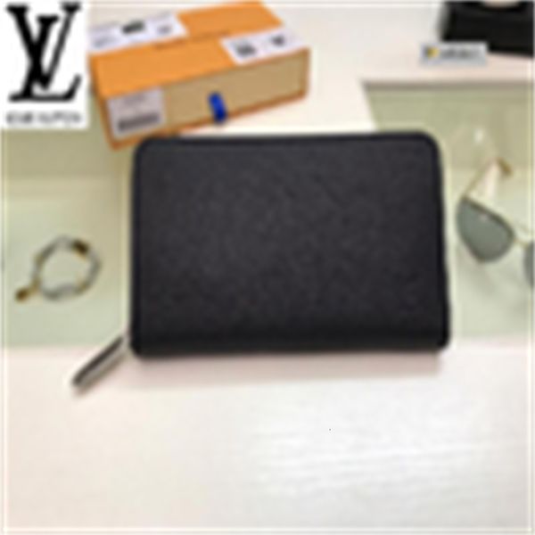 

clutches brand designer luxury ws7g m32822 evening temperament simple zip wallet women real purse leather long wallet chain wallets compact, Red;black