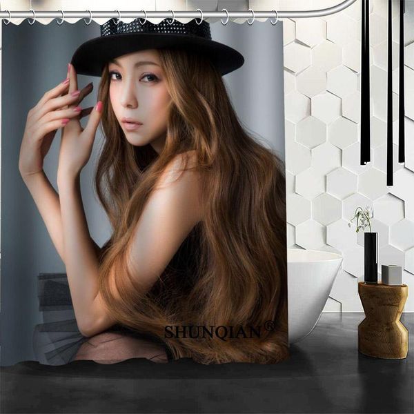 

shower curtains custom namie amuro polyester bathroom waterproof bath curtain size 150x180cm165x200cm180x200cm