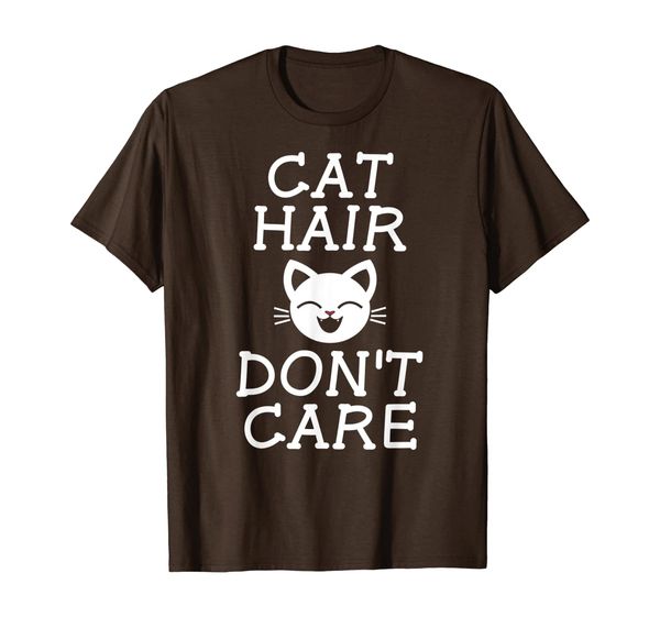 

Cat Hair Don't Care T-Shirt, White;black