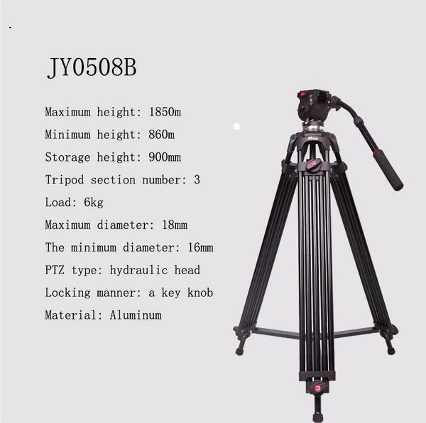 

tripods jy0508b 1.8m aluminum alloy camera tripod foldable telescoping dslr camcorder video po with fluid drag head padded bag