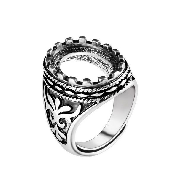 

cluster rings 549892021 style european and american opening 12*16mm ring blank, Golden;silver