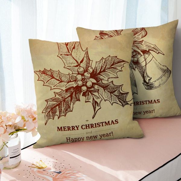 

cushion/decorative pillow 45x45 simplicity christmas decorative gift style peach skin pillows cover sofa bed home winter