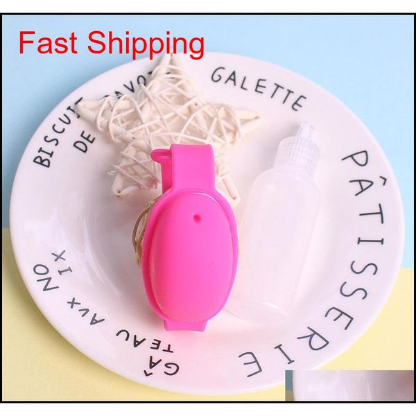 

no-wash hand sanitizer alcohol gel dispenser bottle +sile wrist bracelet set portable bangle for hand wash qyldxc beauty888, Silver