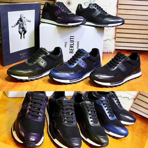 

men's casual shoes artificial color change shadow leather sneaker high-quality men handmade shoe, Red;white