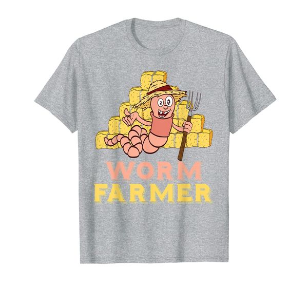 

funny worm farm worm composting t-shirt, White;black