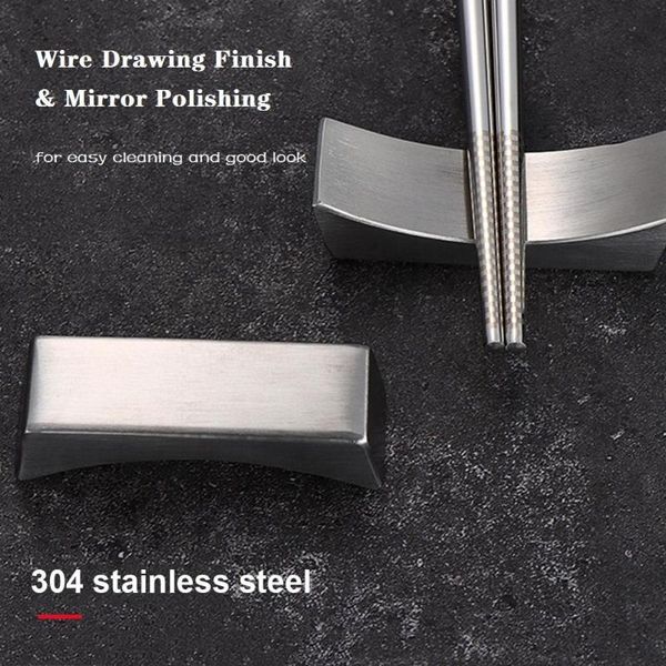 

tableware stainless steel chopstick rest easy cleaning knife spoon chopsticks holder rack reusable knife spoon kitchen tableware