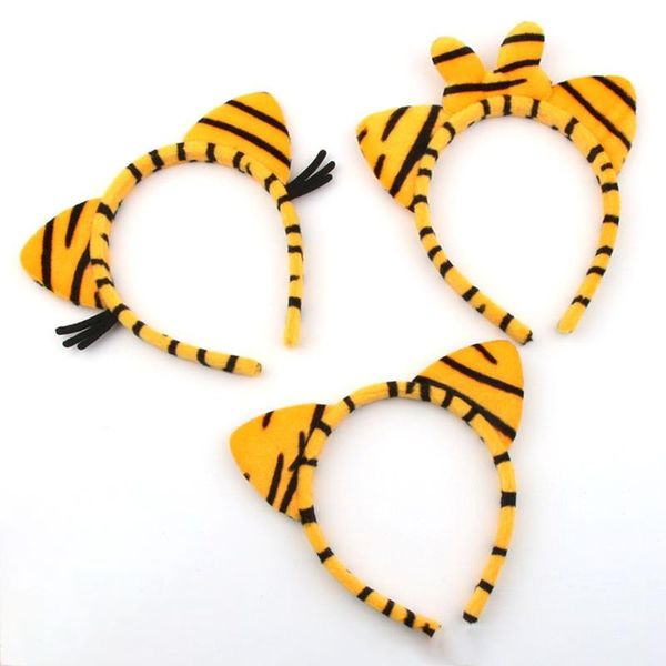 

other event & party supplies k3nf furry headband with animal pattern tiger ears cartoon hairband performance theme costume hair accessories