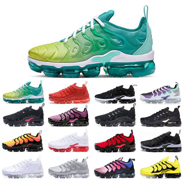 

plus running shoes for man runner sunset lemon lime red black aurora green blue fury cool grey hyper violet bumblebee bred sneakers wholesal