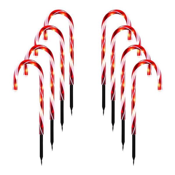 

lawn lamps osaladi 2 sets christmas candy cane pathway markers led yard lights for indoor outdoor decoration