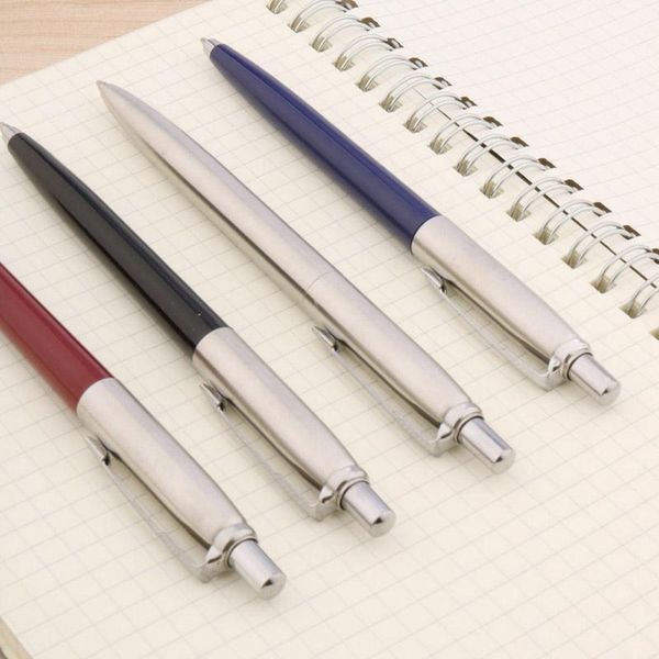 

ballpoint pens metal pen stainless steel color stationery supplies, Blue;orange