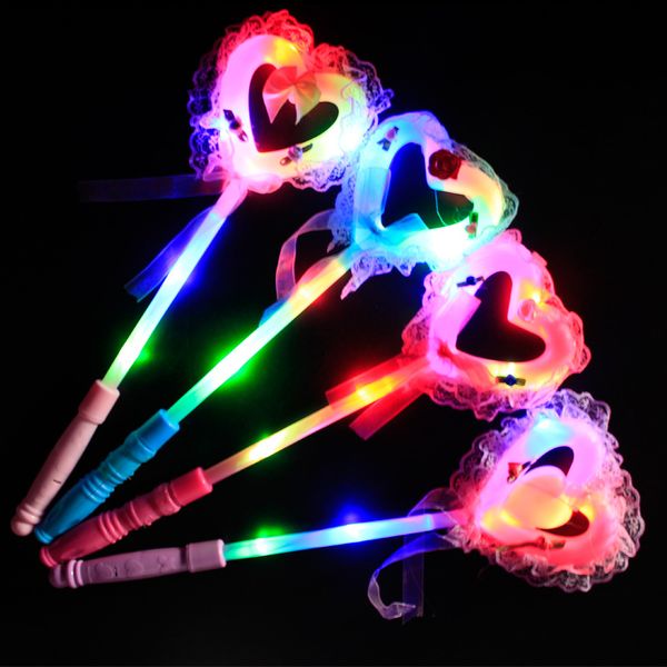 

love glow fairy stick lace love flash stick love magic lollipop children, glow toys