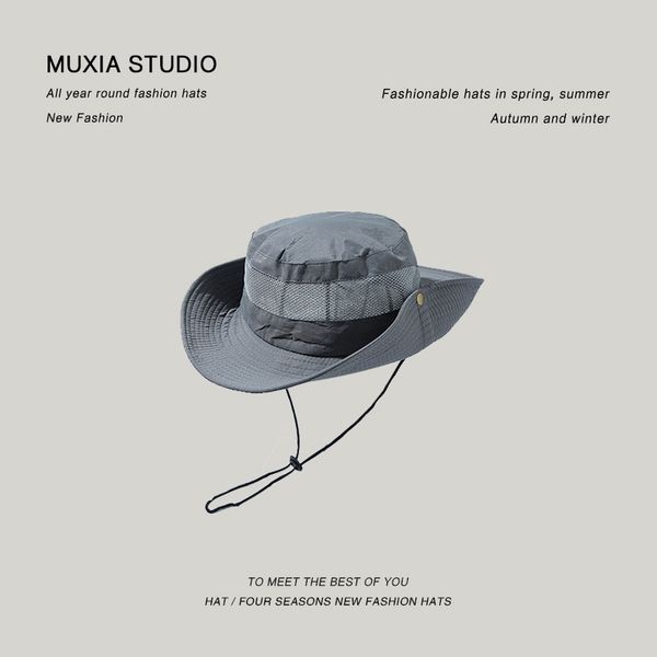 

anti big head girth fisherman's female sunshade male sunscreen anti uv adjustable sun hat with windbreak