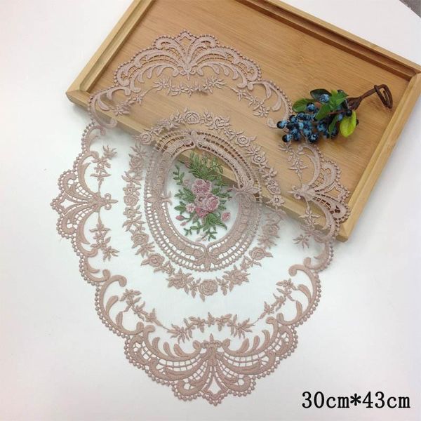 

mats & pads 1pcs lace fabric insulation plate mat anti-scald european style for dining table embroidery craft placemat