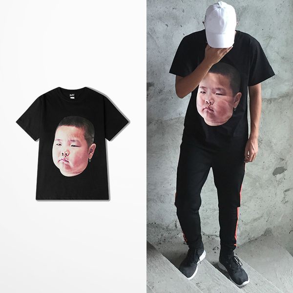 

2021 new hip hop rock punk t-shirt men high street rap retro sproof people print loose tee casual wear west coast funny shirts 1f49, Black
