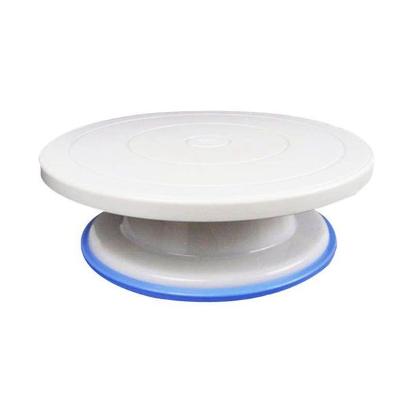 

baking & pastry tools 11 inch cake stand revolving decorating turntable with rubber ring - white