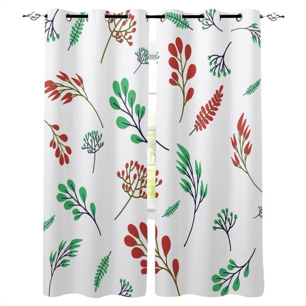 

simple and fresh plant leaves window curtains home decor living room curtains bedroom kitchen items door