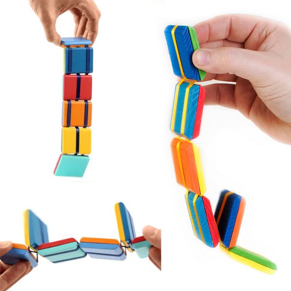 2021 Nuovo Flipo Flip Colorful Flap Ladder Change Visual Illusion Novità Decompression Fidget Toy Gift per bambini