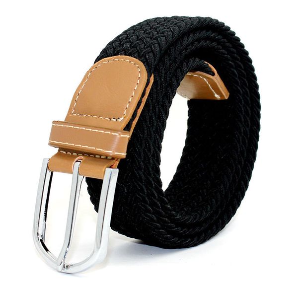 

men elastic stretch waist belt black canvas stretch braided elastic woven leather belt wide metal stretch belt for men