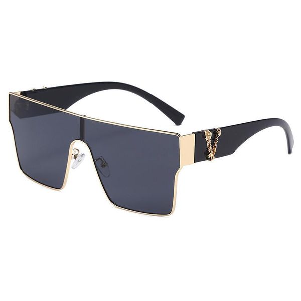 

sunglasses 2021 summer fashion one-piece lens for men brand design women retro oversized luxury uv400 glasses, White;black