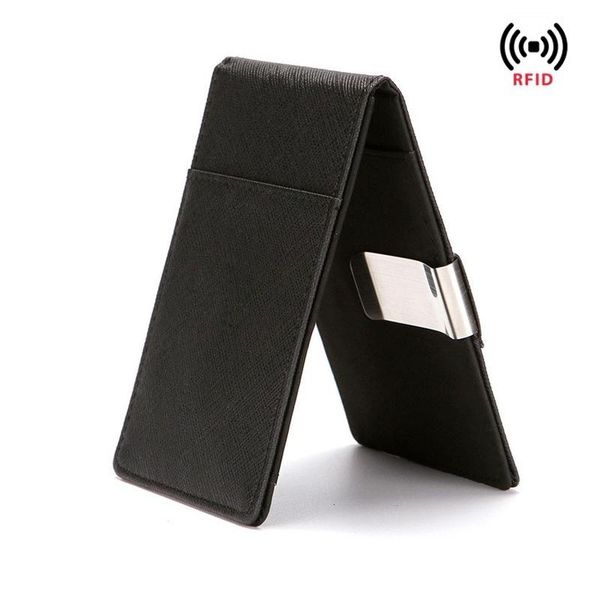 

wallets men leather money clip slim bifold wallet id credit cash holder retro brand multi-slot men's case 2021 fashion, Red;black