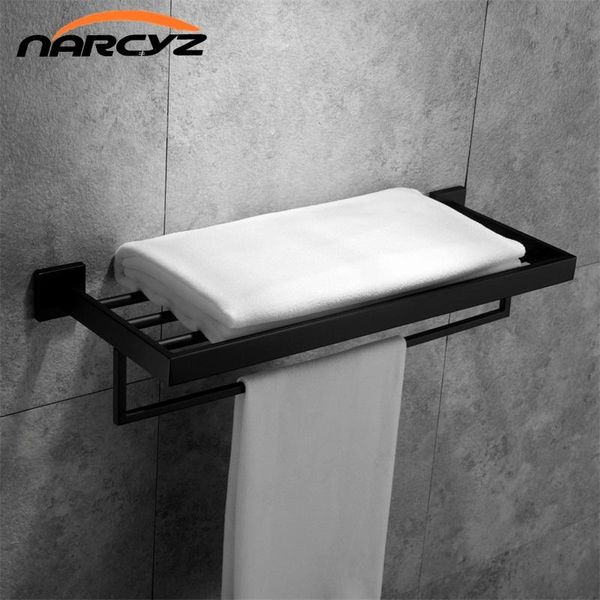 

towel racks style model black/chrome square rack 304 stainless steel wall mount bathroom accessories 9160k