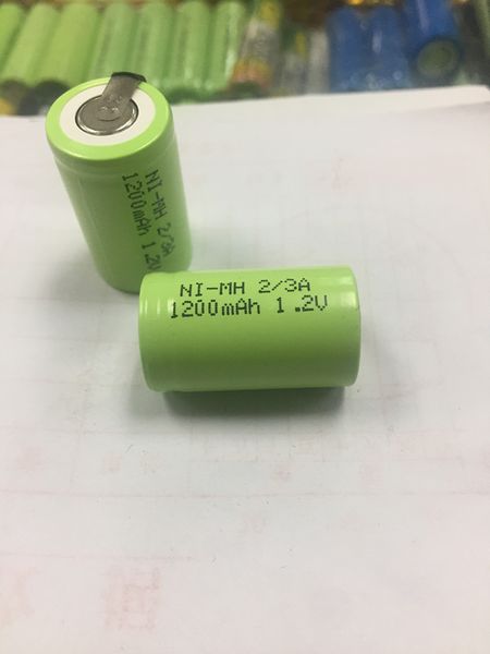 15 pçs / lote alta capacidade de hidreto de níquel-metal 2 / 3A 1200mAh 1.2V 17280 NiMH bateria para carro elétrico carro brinquedo lanterna RC