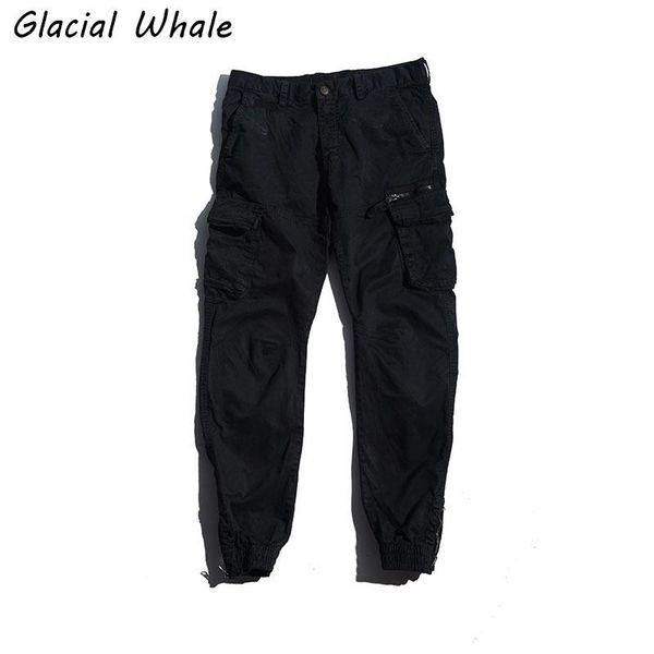 

men's pants glacialwhale mens cargo men fashion 2021 joggers male hip hop japanese streetwear trousers jogging black for
