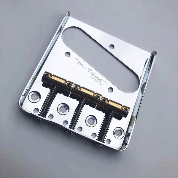 

gotoh in tune brass saddles chrome vintage bridge for tele electric guitar string spacing 10.8mm