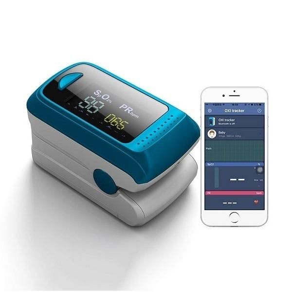 

medical wireless bluetooth type fingertip pulse oximeter oxymeter with app smart control