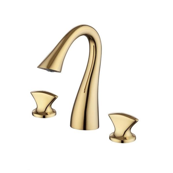 

luxury good quality brass bathroom sink faucet three hole two handle cold water basin mixer tap copper bathroom faucet