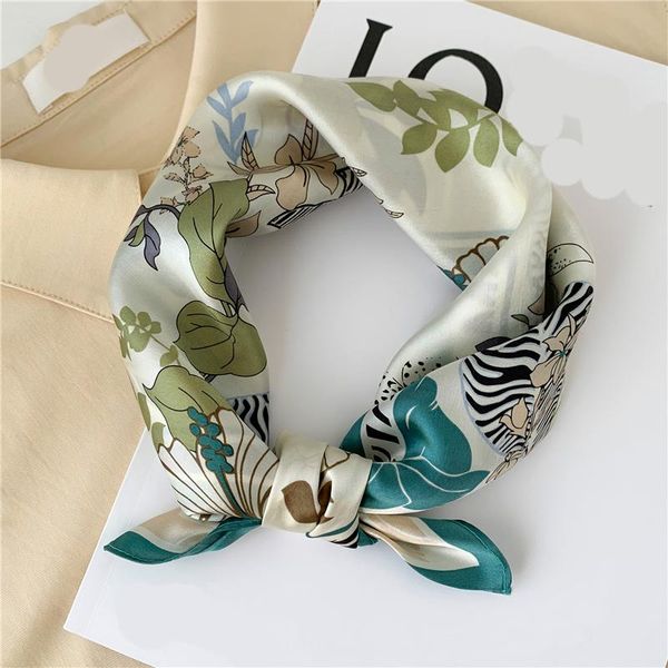 

scarves design print small scarf for lady 100% pure silk hairband neck tie women foulard bandana spring summer kerchief, Blue;gray