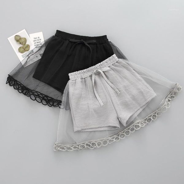 

skirts summer for girls lace kids tutu skirt gray black children's short pants birthday party clothes, Blue