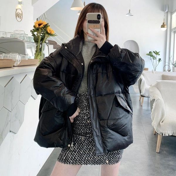 

winter jacket women 2021 new female down coat loose jackets fashion casual short clothes for woman outerwear m244, Black