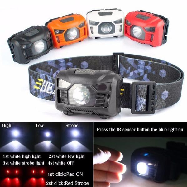 

3000lumen led sensor headlamp usb rechargeable camping hiking headlight