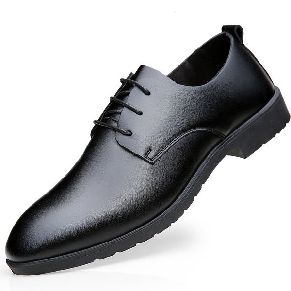 

2021 brand new male casual fashion flat men leather formal shoes usxp, Black