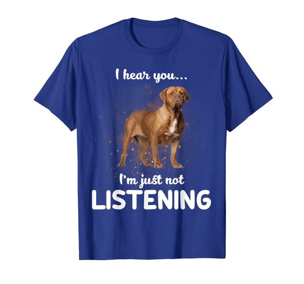 

dogue de bordeaux i hear you not listening t-shirt, White;black
