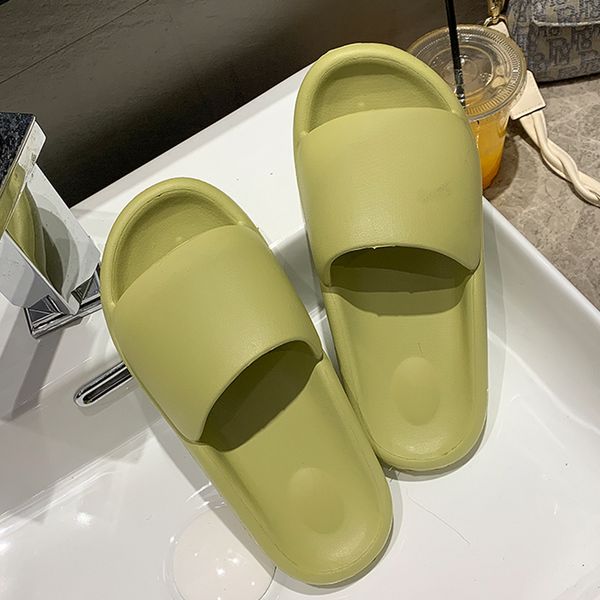 

2021 new women thick soled summer couples slippers men new fashion home slippers outdoor beach shoes flat bottom women slides, Black
