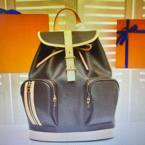 

bosphore luxury women backpack fashion designer backpacks canvas leather woman travel lady back packs classic brown flower outdoor satchels