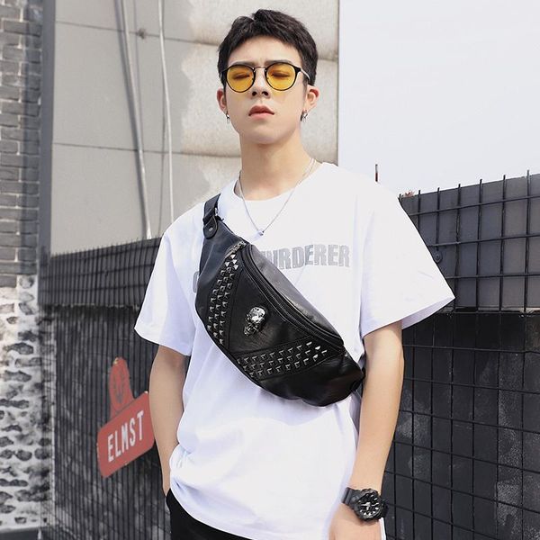 

waist bags tidog personality casual fashion rivet chest bag