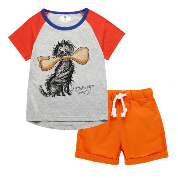 

new summer 2021 korean children's short sleeve shorts pure cotton boys' and girls' t-shirt set, White