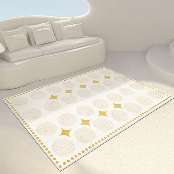 

carpets nordic light luxury geometric style coffee table carpet bedroom headboard covered rug with non-slip mat bedside tapis